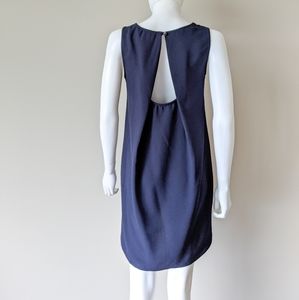 Monteau Open Back Navy Dress